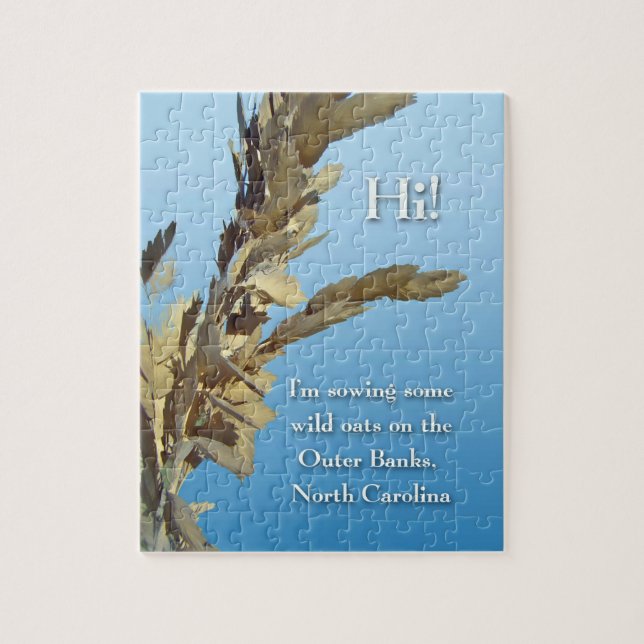 Outer Banks North Carolina Wild Oats Jigsaw Puzzle (Vertical)