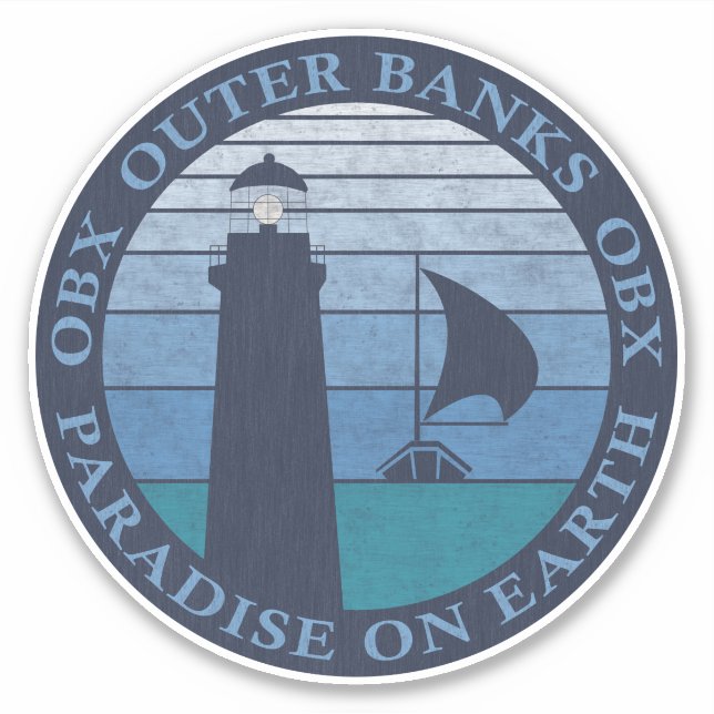 Outer Banks OBX Blue Sky Navy Vintage (Front)