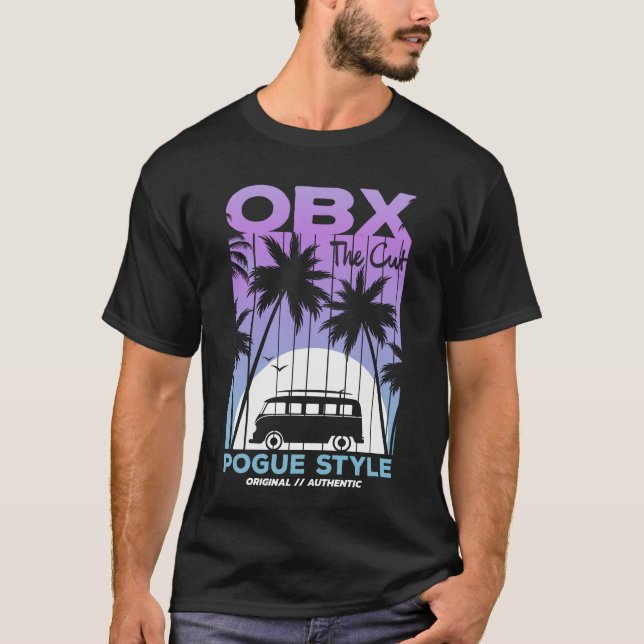 Outer Banks OBX The Cut Pogue Style Surfer Van T-Shirt (Front)