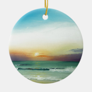 Outer Banks Sunrise Ceramic Tree Decoration