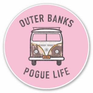 Outer Banks Van Pogue Life OBX Vintage (Lt Pink)