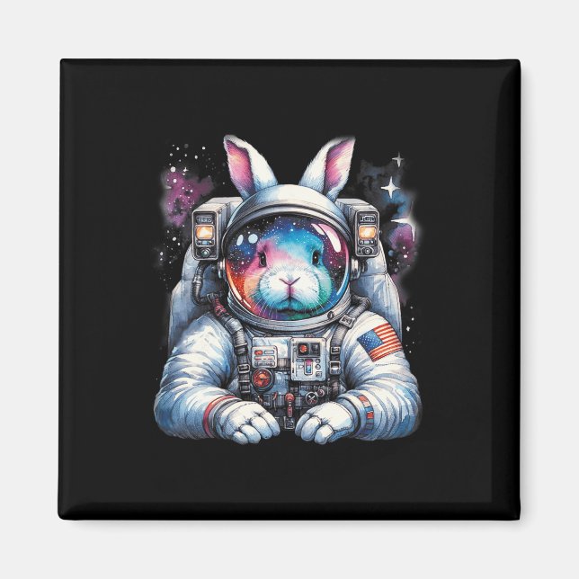 Outer Bunny Easter Day Rabbit Usa Fun Space  Magnet (Front)