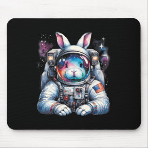 Outer Bunny Easter Day Rabbit Usa Fun Space Mouse Pad