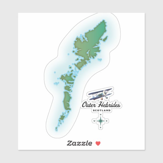 Outer Hebrides Scotland map (Sheet)
