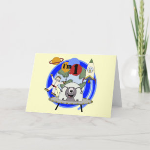 Outer Space 1st Birthday  T-shirts and Gifts Card