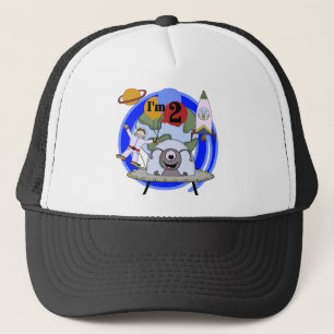 Outer Space 2nd Birthday T-shirts and Gifts Trucker Hat