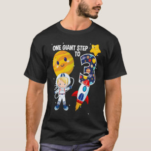 Outer Space 3 Year Old 3rd Birthday Party Space Th T-Shirt