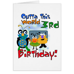 Outer Space 3rd Birthday Tshirts and Gifts