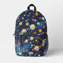 Outer Space Adventure Print Cut Sew Bag