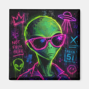 Outer Space Alien Magnet