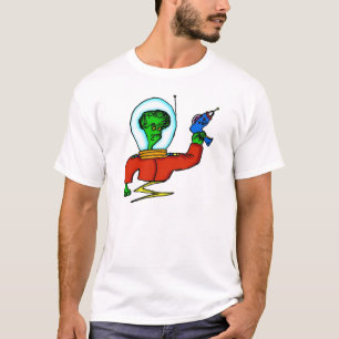 Outer Space Alien with Laser Gun T-Shirt
