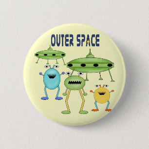 Outer Space Aliens 6 Cm Round Badge