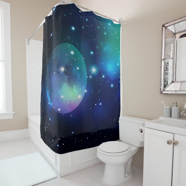 Outer Space and Stars  Shower Curtain (In Situ)