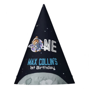 Outer Space Astronaut 1st Birthday Party Hat