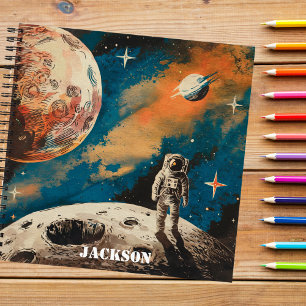 Outer Space Astronaut, Astronomy, Custom Notebook