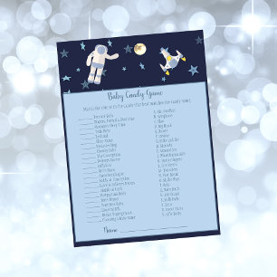 Outer Space Astronaut Baby Candy Game Invitation