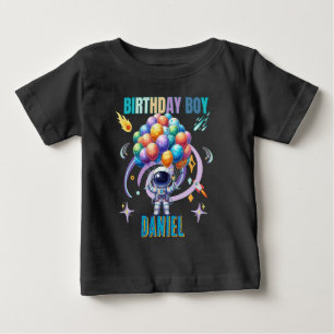 Outer Space Astronaut Birthday Boy Baby T-Shirt