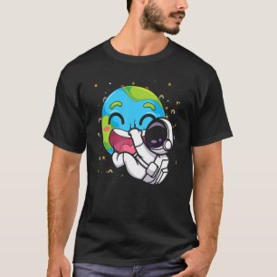 Outer Space Astronaut Earth Universe Astronomy Pla T-Shirt