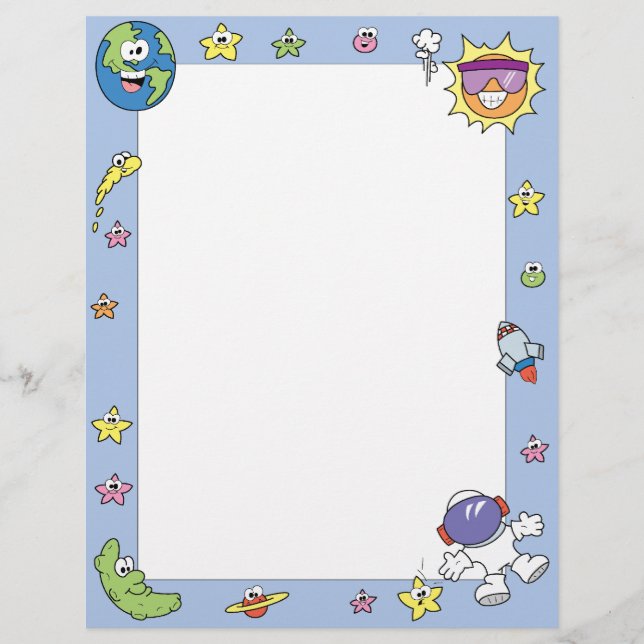 Outer Space Astronaut Letterhead (Front)