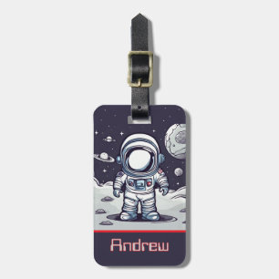 Outer Space Astronaut Luggage Tag