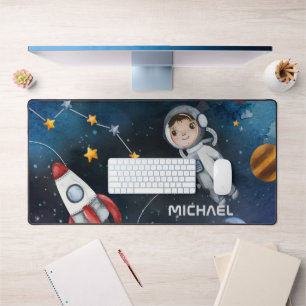 Outer Space Astronaut Shuttle Personalised Desk Mat