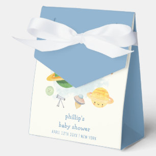 Outer Space Astronaut Spaceship Boy Baby Shower Favour Box