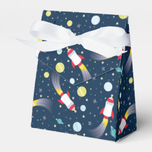 Outer Space Baby Shower Bottle Rocket Spaceship Favour Box