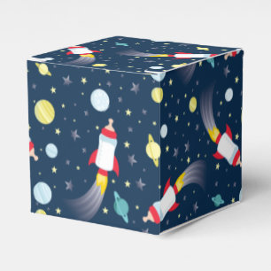 Outer Space Baby Shower Bottle Rocket Spaceship Favour Box