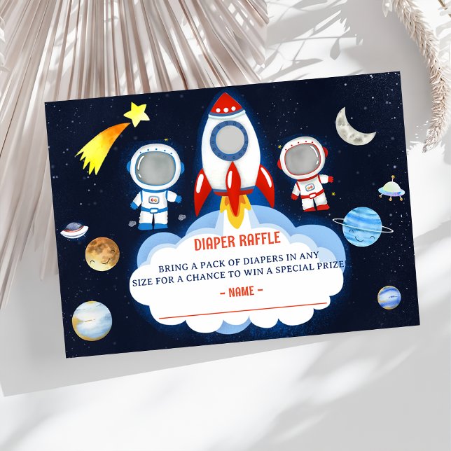 Outer Space Baby Shower Diaper Raffle Ticket  Encl Enclosure Card (Creator Uploaded)
