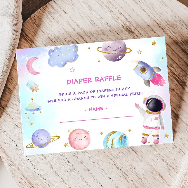 Outer Space Baby Shower Diaper Raffle Ticket  Encl Enclosure Card (Creator Uploaded)