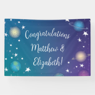 Outer Space Baby Shower Galaxy Banner