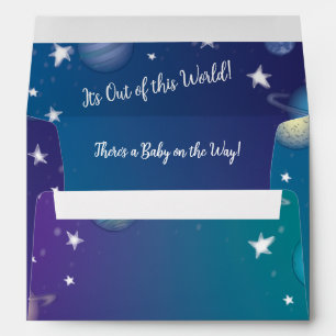 Outer Space Baby Shower Galaxy Envelope