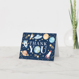Outer Space Baby Shower Thank You Note Card