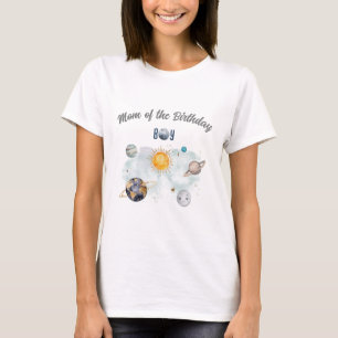 Outer Space Birthday Galaxy Sun Moon Stars Planets T-Shirt