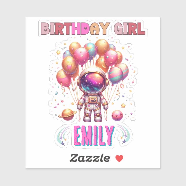 Outer Space Birthday Girl Flight Crew (Sheet)