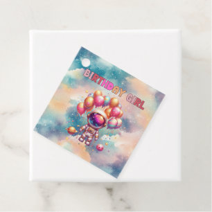 Outer Space Birthday Girl Flight Crew Favour Tags