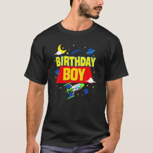 Outer Space Birthday Outfit Baby Boy Two Infinity T-Shirt