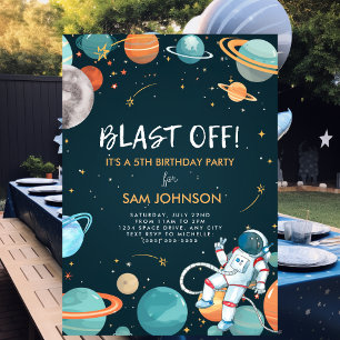 Outer Space Birthday Party Invitation