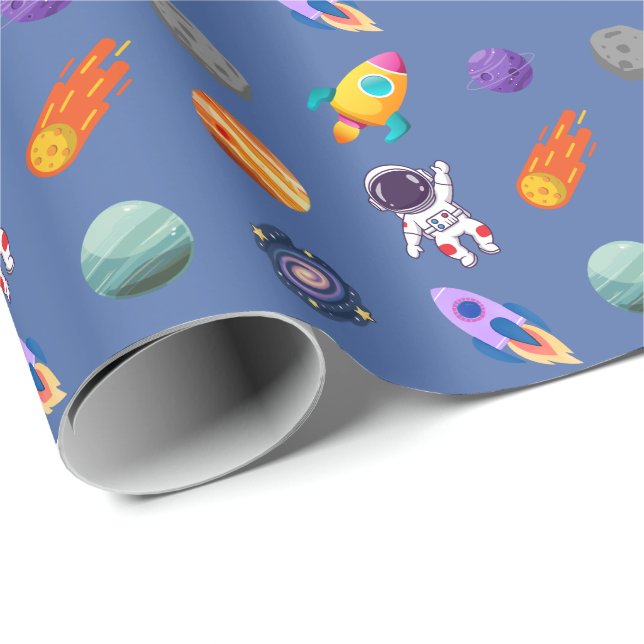 Outer Space Birthday Wrapping Paper (Roll Corner)