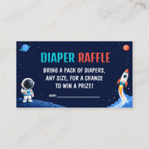 Outer Space Boy Baby Shower Diaper Raffle