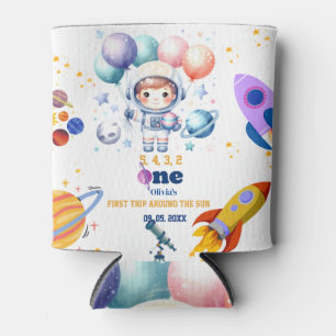 Outer space boy planet birthday can cooler