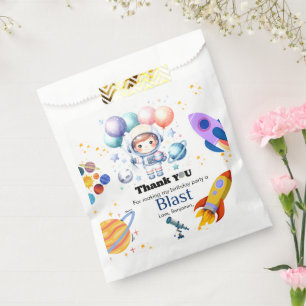 Outer space boy planet thank You birthday Favour Bag