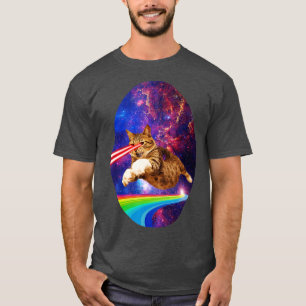 Outer Space Cat Kitty Astronaut Animal Face Galaxy T-Shirt