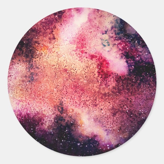 Outer Space Classic Round Sticker (Front)