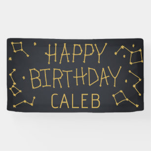 Outer Space Constellation Birthday  Banner