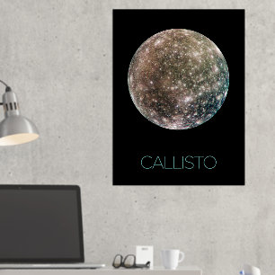 Outer Space, Cosmos, Solar System, Moon Callisto Foil Prints