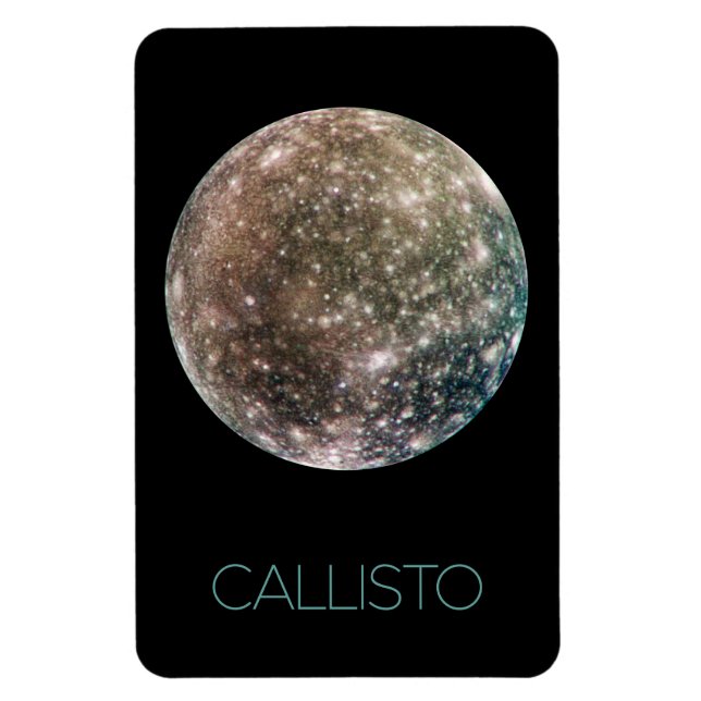 Outer Space, Cosmos, Solar System, Moon Callisto Magnet (Vertical)