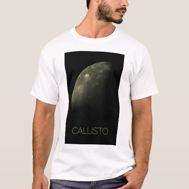 Outer Space, Cosmos, Solar System, Moon Callisto T-Shirt (Front)