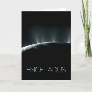 Outer Space, Cosmos, Solar System, Moon Enceladus Card