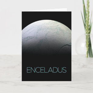 Outer Space, Cosmos, Solar System, Moon Enceladus Card